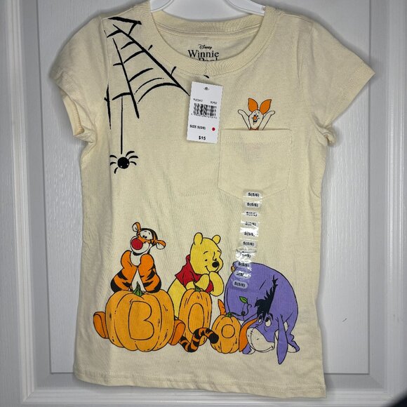 Disney Other - Disney Winnie the Pooh Kids Girls Crew Neck Short Sleeve Halloween T-Shirt NEW